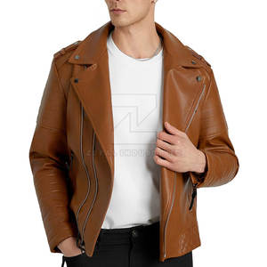 Veste en similicuir pour hommes à la mode au prix de gros Veste d'hiver en similicuir véritable de haute qualité pour hommes - Product Image 5