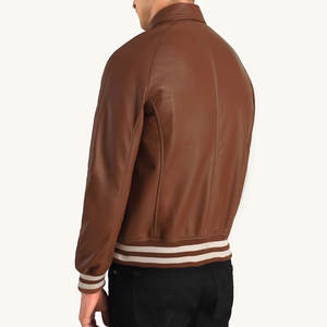 Chaqueta universitaria de lona de alta calidad OEM para hombre, top de lana a la moda, soporte de manga larga, diseño de retazos personalizado, precio razonable - Product Image 6