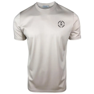 เสื้อยืดผ้าฝ้ายเมอร์เซอร์ไรซ์สำหรับผู้ชายเสื้อคอตตอนนุ่มแวววาวแวววาวสองชั้นเคลือบเงาวาวสำหรับฟิตเนส - Product Image 1