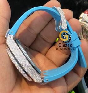 Montre unique en diamant cultivé en laboratoire avec des diamants de taille ronde VVs Clarity Iced Out Hip Hop Party Wear Watch pour hommes - Product Image 5