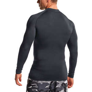 Camiseta de compresión de manga larga para hombre 2025, capa Base de cuello simulado para entrenamiento de gimnasia, ropa deportiva ajustada atlética para correr - Product Image 2