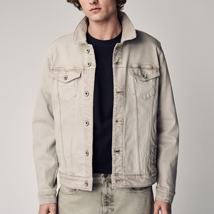 Chaqueta de mezclilla de gran tamaño para hombre, ropa de abrigo informal transpirable a prueba de viento de algodón 100% con logotipo frontal personalizable - Product Image 6