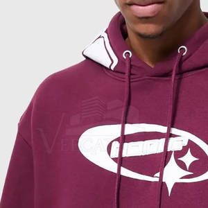 เสื้อฮู้ดพิมพ์ลายพัฟฟ์คุณภาพสูงสำหรับผู้ชาย ระบายอากาศได้ดี พิมพ์โลโก้ตามสั่ง ลายเรียบ สีพื้น สำหรับฤดูหนาว มีปกคลุมศีรษะ - Product Image 4