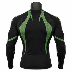 Top Sale Men’s <b>Long</b> <b>Sleeve</b> Compression Shirt Graphic Gym Fitness Tight <b>Base</b> <b>Layer</b> Sportswear Custom OEM Wholesale - Product Image 2