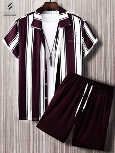 Conjunto corto de Material de alta calidad Producto Recién llegado Expo DE JUNIO Conjunto corto personalizado para hombres Camisa de tendencia Pantalones cortos Conjunto de dos piezas - Product Image 6