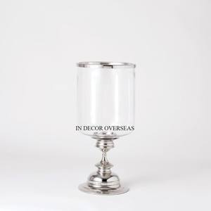 เชิงเทียนเฮอริเคนทำจากโลหะและกระจกใสดีไซน์เฉพาะเชิงเทียนผลิตจากโรงงานโดยตรง - Product Image 1