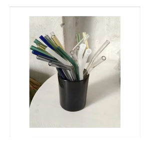 Pajitas de vidrio transparente de estilo personalizado de buena calidad disponibles a un precio asequible - Product Image 2