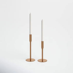 Set of 2 Antique Gold Metal <b>Taper</b> <b>Candle</b> <b>Holder</b> for Home & Wedding Party Tabletop Lighting Decor <b>Candle</b> <b>Taper</b> - Product Image 5