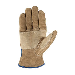 Guantes de trabajo de cuero de seguridad con logotipo personalizado a bajo precio, guantes de trabajo de cuero para hombre hechos en Pakistán - Product Image 2