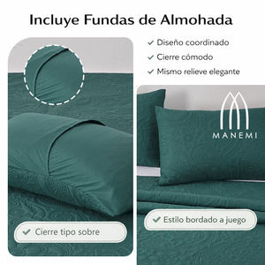 MANEMI Couvre-lit d'été mi-saison avec 1 ou 2 taies d'oreiller, différentes tailles - Product Image 4