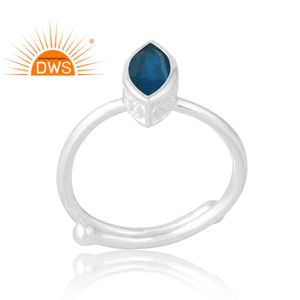 Anillo de piedras preciosas de apatita de neón Natural de Plata de Ley 925 más vendido, joyería personalizada para mujer, regalo para ella - Product Image 1