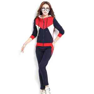 ชุดวอร์มผู้หญิงแฟชั่นทันสมัย สไตล์ลำลอง ชุดเซ็ทสองชิ้น - Product Image 4