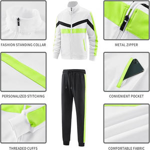 Latest Design Wholesale Custom Sportswear Tracksuits Fitness Sweatsuit Two Piece Track Suit for Men Men's Sets - Product Image 5