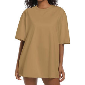 T-shirt à manches courtes de haute qualité pour femmes Top Plus Size Print T-shirt Washed T-shirt Oversize Tee Custom T-shirt - Product Image 3