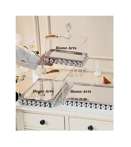 Admirable Design Marble Tray With <b>Glass</b> <b>Dome</b> Deluxe Quality Server With <b>Dome</b> Customized Size And Shape Tray With <b>Dome</b> - Product Image 3