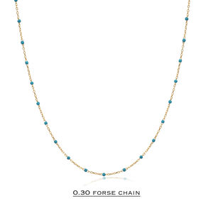 Turquoise Color Enamel Design Gold Plated Rhodium Plated Chain <b>Necklace</b> <b>Handmade</b> Wholesale Turkish 925 Sterling <b>Silver</b> Jewelry - Product Image 2