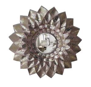 Miroir mural rond en fer doré moderne de luxe pour la décoration de la maison dans la salle de bain, la chambre à coucher, le salon - Product Image 4