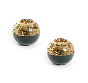 Ensemble de deux porte-bougies ronds faits à la main en métal pour mariage et décoration intérieure - Product Image 3