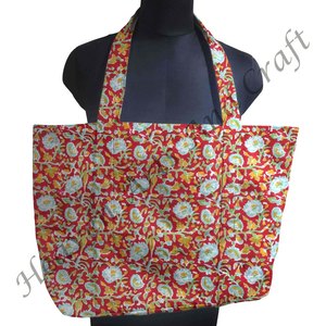 Bolso de mano de buena calidad con estampado de bloques de lujo, bolso de mano hecho a mano para compras, elegante, lavable a máquina, estampado de bloques de moda, suave y grande - Product Image 4