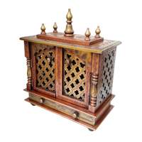 Temple hindou en bois artisanal, Mandir, Autel spirituel, Unité de culte faite à la main avec tiroir et dôme, pour la décoration de la maison, mariages et anniversaires