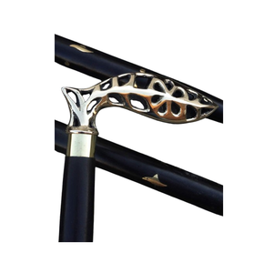 Barss Modern Abstract Engraved Oval Shape Strong <b>Walking</b> <b>Stick</b> for <b>Men</b> - Product Image 1