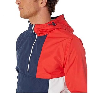 Streetwear pour hommes fabricant de coupe-vent veste imperméable logo personnalisé demi-fermeture éclair pull à capuche veste coupe-vent pour hommes - Product Image 6