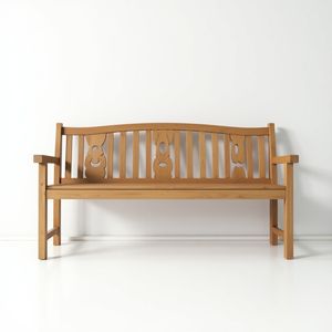 BANC DE JARDIN EN BOIS DE TECK MOTIF DOSSIER EXTÉRIEUR HOLLANDS - Product Image 1