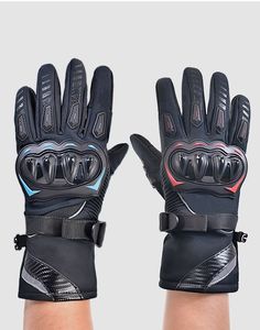 Gants chauffants imperméables coupe-vent respirants en gros pour les sports d'hiver, écran tactile, utilisation en moto, cuir, doigts entiers - Product Image 6