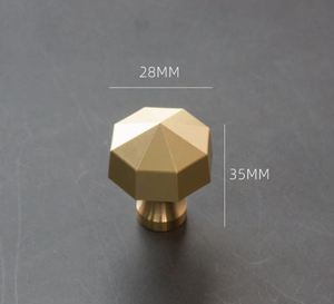 Solid Brass Octagonal Knob <b>Pull</b> Cabinet Drawer <b>for</b> <b>Home</b> Dresser Door Cabinet Furniture Decorative Kitchen Wardrobe Handle Knobs - Product Image 4