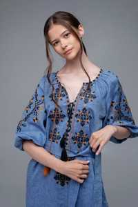 เดรสยาวสไตล์โบฮีเมียน งานปักมือแบบยูเครน ดีไซน์พิเศษขายดี นำโชค ดีไซน์ชาติพันธุ์เก๋ไก๋ - Product Image 2