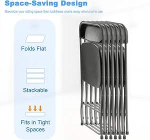 เก้าอี้ชายหาดกลางแจ้งพับได้สีขาวทนทานสำหรับงานแต่งงานและงานปาร์ตี้ - Product Image 2