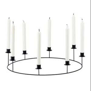 Candelabro redondo de 8 brazos de estilo europeo, candelabro de lujo para boda y decoración del hogar, candelabro terminado - Product Image 1