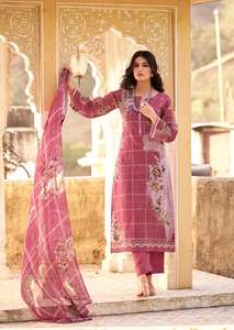 คอลเลกชัน salwar kameez ผ้าฝ้ายสนามหญ้าพิมพ์ดิจิตอลมีแคตตาล็อกเต็มรูปแบบในอัตราขายส่งคอลเลกชันพรีเมี่ยม - Product Image 2