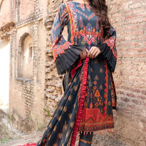 Shalwar Kameez – robes de costume de pelouse pour femmes, costumes indiens à la mode pour femmes, Design imprimé, robe de pelouse - Product Image 5