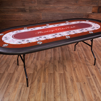 Table de poker portable et pliable personnalisable de luxe moderne meilleure qualité roulette de casino personnalisée motif carré et ovale vente directe