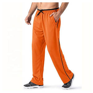 <b>Men's</b> Anti-Wrinkle Fleece Fabric Pants Loose Fit with Elastic Mid-Waist and Straight Cut for <b>Gym</b> or Casual Wear Bulk Sale - Product Image 1