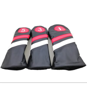 Cubierta de madera de cuero PU negra personalizada Cubiertas de cabeza de golf Nuevo diseño Driver Club Accesorios de golf Fundas de cabeza - Product Image 6