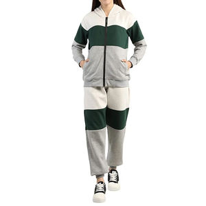 Ensemble de survêtement à capuche pour femme personnalisé, streetwear, 100% coton molletonné, uni, automne, service OEM/ODM, costume décontracté tendance - Product Image 1