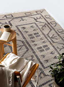 Alfombra de diseñador moderno estilo Kilim para exteriores, yute reciclado tejido a mano, alfombra de yute hecha a mano de lujo, lavable, tamaño personalizado alto - Product Image 2