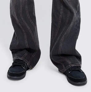 Nouveauté, logo personnalisé, pantalon baggy taille haute cargo multi-poches en toile de qualité supérieure pour hommes - Product Image 3