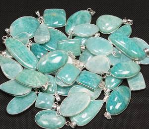 จี้พลอยอเมซอนธรรมชาติทำด้วยมือจี้สร้อยคอเครื่องประดับจี้คริสตัลอเมซอนไนท์สำหรับผู้หญิงขายส่งจี้จำนวนมาก - Product Image 5