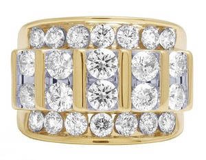 Anillo de Hombre Chapado en Rodio, Plata de Ley 925, Estilo Hip Hop, con Moissanita Redonda, para Boda y Fiesta - Product Image 1