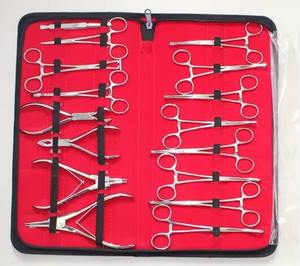 Professional 16-Piece Premium Quality Stainless Steel Body <b>Piercing</b> Tools <b>Kit</b> Veterinary Surgical Instruments Leather - Product Image 5
