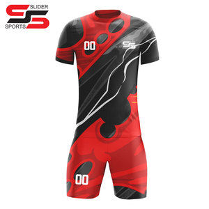 Survêtements pour hommes vêtements de sport personnalisé maillot de football personnalisé entraînement à manches courtes polyester tissu uniformes de football - Product Image 5