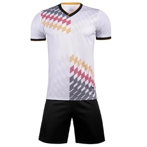 Conjunto de Camiseta de Fútbol Roja de Manga Corta para Hombre, Uniforme de Fútbol Morado para Adultos, Camiseta de Fútbol Blanca para Niños, Personalizable - Product Image 1