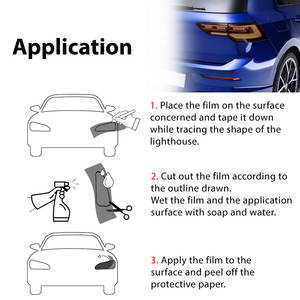 Película Protectora de TPU para Faros Delanteros de Automóviles, Autoregenerable, Antiarañazos, Oscurecedora, con Protección UV, Rollo de PVC, Cambio de Color en 1 Año - Product Image 3