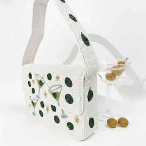 สายกระเป๋าลูกปัดแบบกำหนดเอง สายกระเป๋าปักเลื่อม น้ำหนักเบาและทนทาน พร้อมซับในผ้าฝ้าย นุ่ม ดีไซน์ใหม่ล่าสุด - Product Image 1