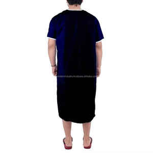 T-shirt de réadaptation en coton à fermeture éclair pour patient, idéal après l'hôpital, avec boutons-pression latéraux pour blouses médicales - Product Image 5