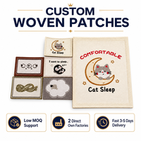 Écussons tissés personnalisés vintage streetwear lavables à coudre, badges en tissu haute densité pour sweats à capuche, t-shirts oversize et bonnets