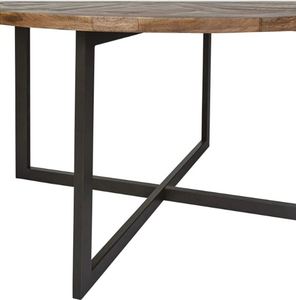 High Quality <b>Industrial</b> Round <b>Dining</b> <b>Table</b> <b>Industrial</b> Mango <b>Wood</b> Round <b>Dining</b> <b>Table</b> 48 Inch Modern Big Round Top <b>Dining</b> <b>Table</b> - Product Image 4